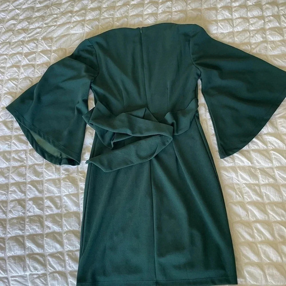 Lulus green front tie mini dress - Picture 6 of 8